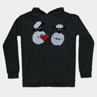 Two sheep in love Hoodie